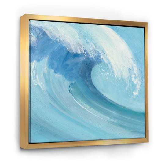 Designart - Ocean Wave Handpainted with White Foam